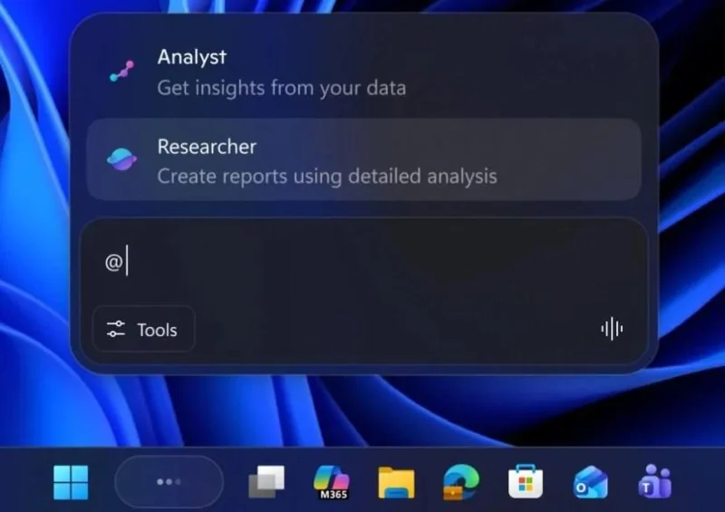 Build 26220.7523 (KB5072043) für Windows 11 ersetzt die Suche durch Copilot und führt Taskleisten-Agenten (Entwickler, Beta) ein.