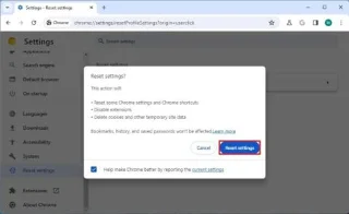Cómo restablecer la configuración predeterminada en Chrome
