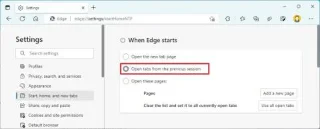 Hoe ga je verder waar je gebleven was in Chrome, Edge en Firefox?