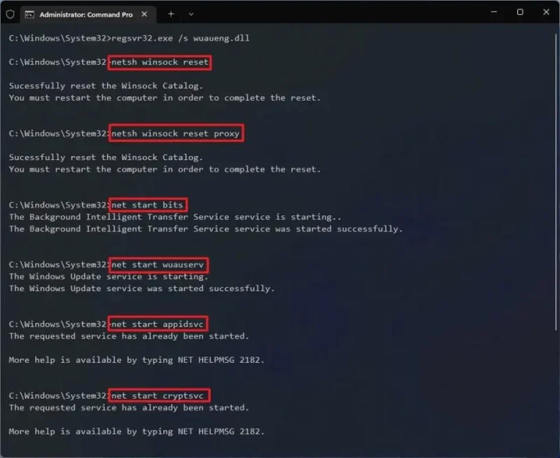 Come ripristinare Windows Update su Windows 11