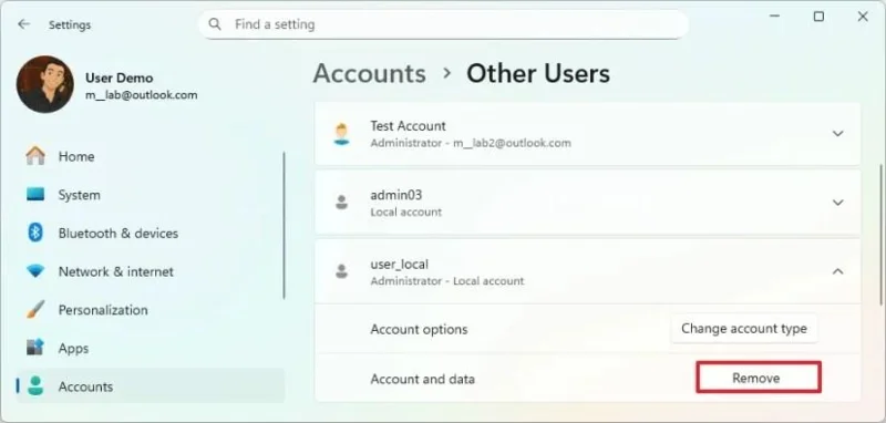 Come cambiare il nome della cartella utente su Windows 11