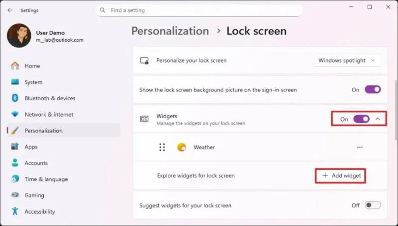 Come visualizzare le previsioni del tempo solo sulla schermata di blocco di Windows 11