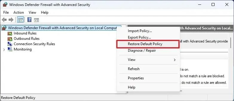 วิธีรีเซ็ตการตั้งค่าไฟร์วอลล์ Defender บน Windows 11