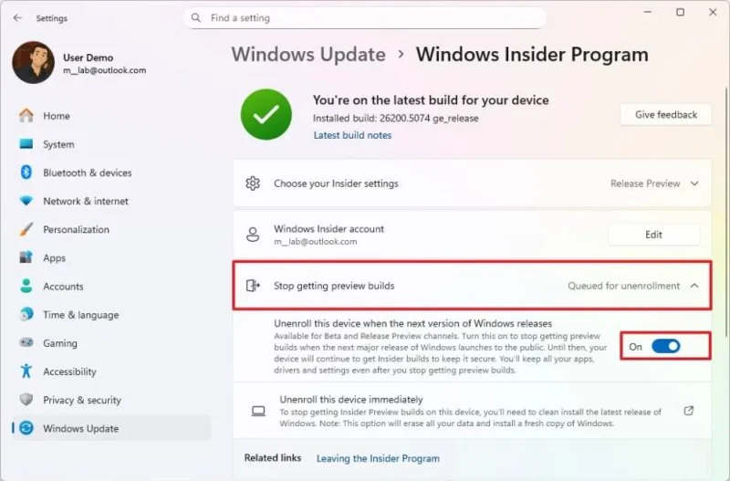 Come aggiornare a Windows 11 25H2