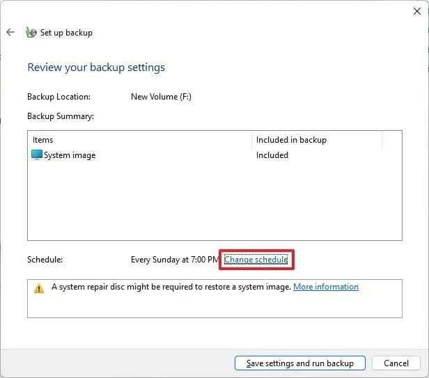 Come pianificare il backup completo automatico su Windows 11, 10