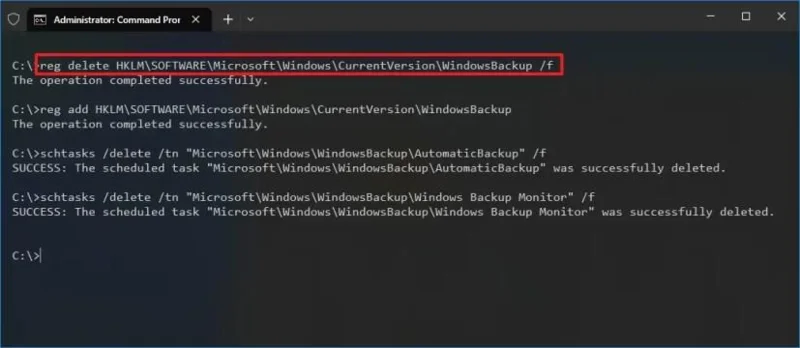 Come ripristinare le impostazioni di backup di Windows ai valori predefiniti su Windows 10