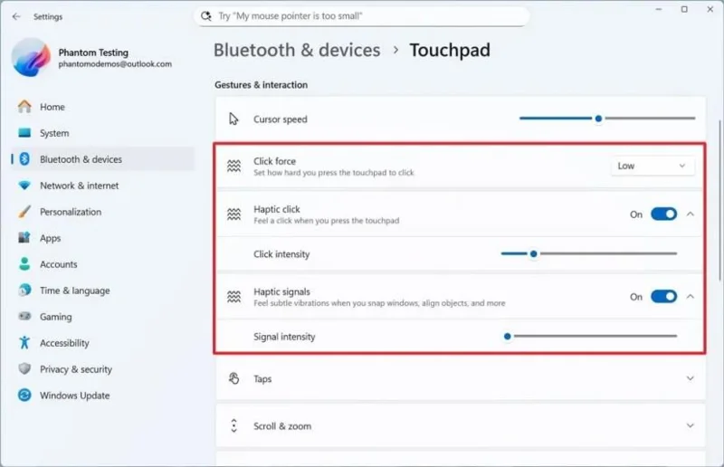 В Windows 11 добавлена ​​новая функция подсветки клавиатуры в настройках.