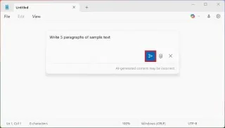 Windows 11のWrite for Notepadを使用してAIでテキストを生成する方法