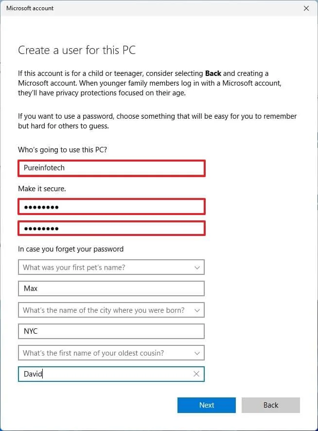 Come creare un account locale su Windows 11