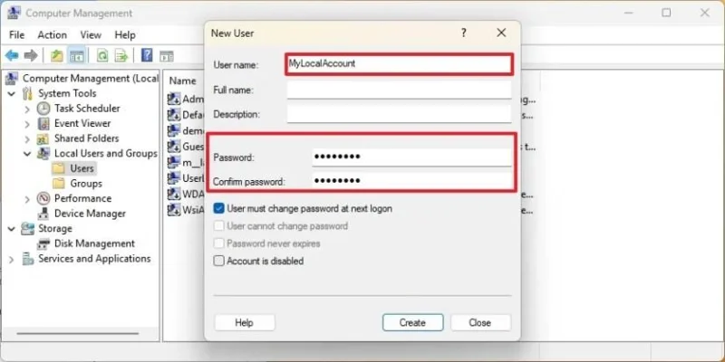 Come creare un account locale su Windows 11