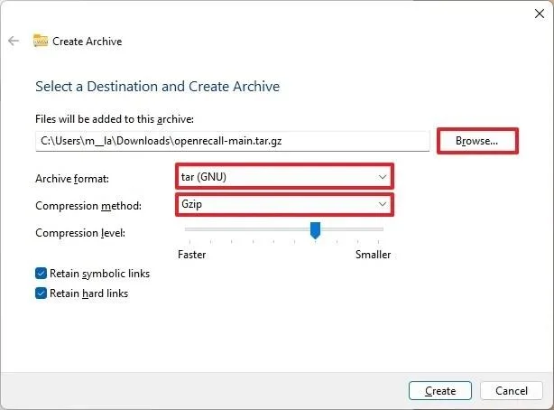 Windows 11でZIP、TAR、7z形式のアーカイブファイルを作成する方法 Windows 11でZIP、TAR、7z形式のアーカイブファイルを作成する方法