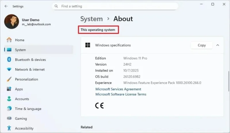 Windows 11 überarbeitet die Seite „Über“ der Einstellungen.