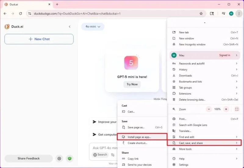 Duck.ai (DuckDuckGo) uygulamasını Windows 11 ve 10'a nasıl kurarsınız? Duck.ai (DuckDuckGo) uygulamasını Windows 11 ve 10'a nasıl kurarsınız?