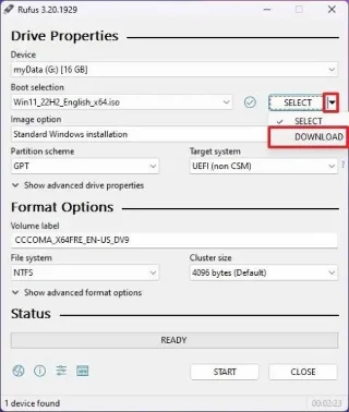Como usar o Rufus para criar um USB inicializável do Windows 11 22H2