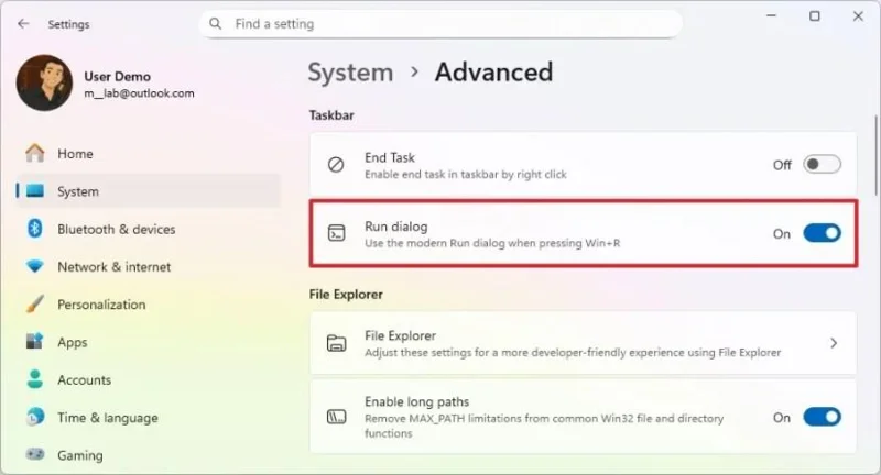 วิธีเปิดใช้งานดีไซน์ใหม่ของกล่องโต้ตอบ "เรียกใช้" บน Windows 11 วิธีเปิดใช้งานดีไซน์ใหม่ของกล่องโต้ตอบ "เรียกใช้" บน Windows 11