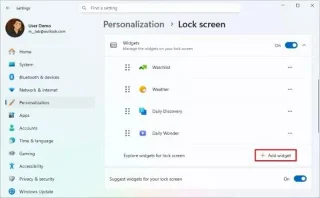Come modificare o disabilitare i widget della schermata di blocco su Windows 11