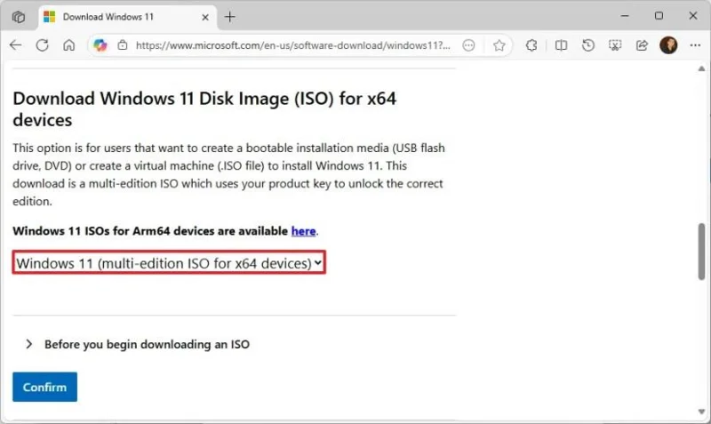 Come scaricare il file ISO di Windows 11 25H2