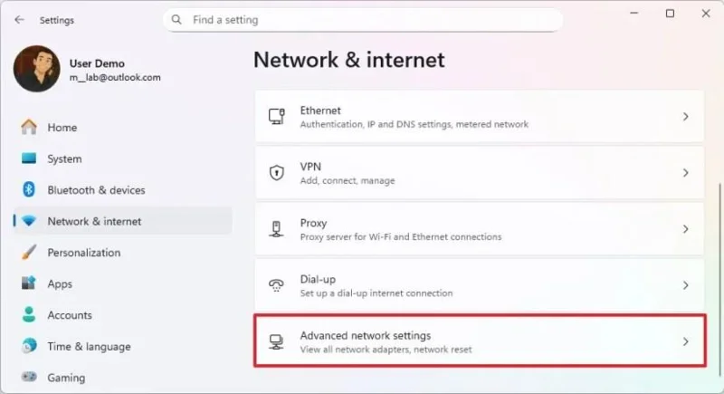 Как сбросить настройки сетевого адаптера Ethernet в Windows 11 Как сбросить настройки сетевого адаптера Ethernet в Windows 11