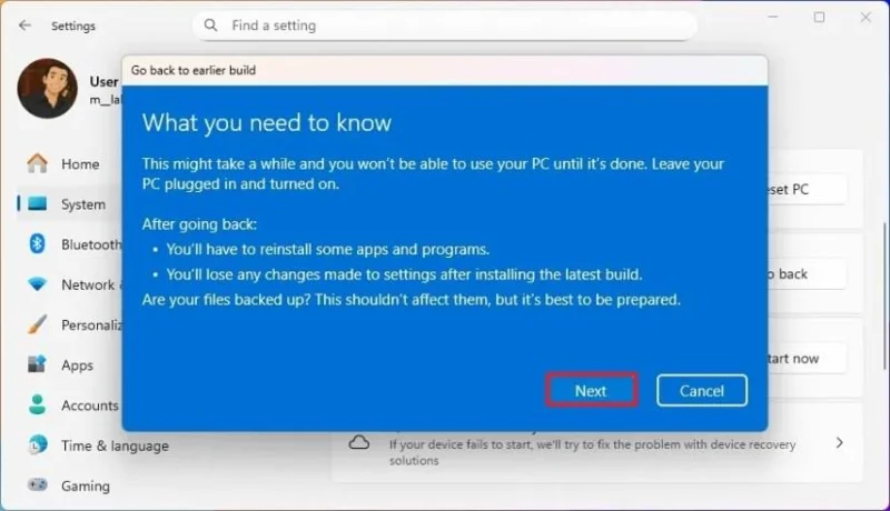 Come disinstallare in modo sicuro Windows 11 25H2
