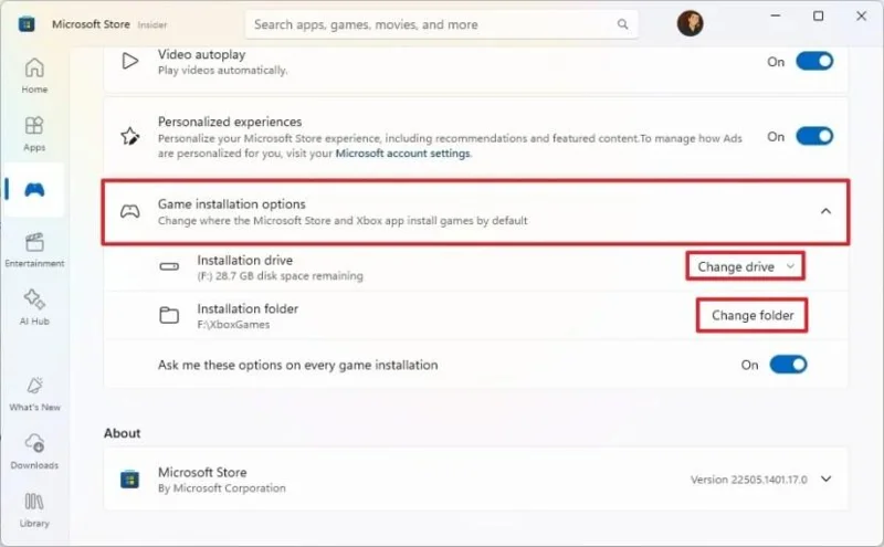 Come cambiare l'unità di installazione predefinita dei giochi su Windows 11