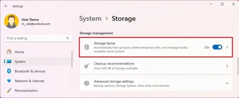 Come liberare spazio di archiviazione su Windows 11