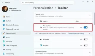 Cómo habilitar Ask Copilot en la barra de tareas en Windows 11