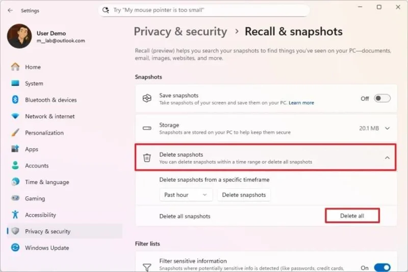 4 modi rapidi per disabilitare definitivamente la funzione Richiamo di Windows su Windows 11
