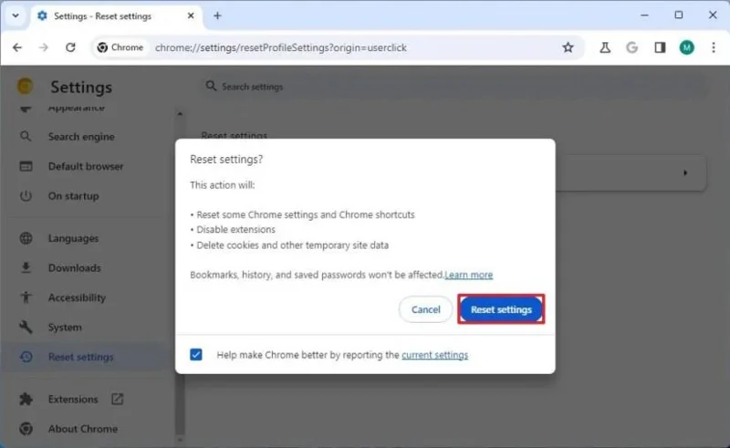 Cómo restablecer la configuración predeterminada en Chrome