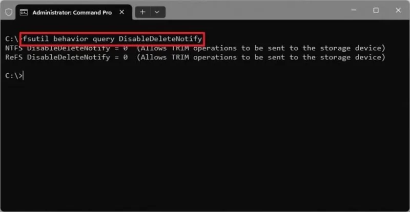 Cómo comprobar, habilitar (o deshabilitar) TRIM para SSD en Windows 11 Cómo comprobar, habilitar (o deshabilitar) TRIM para SSD en Windows 11