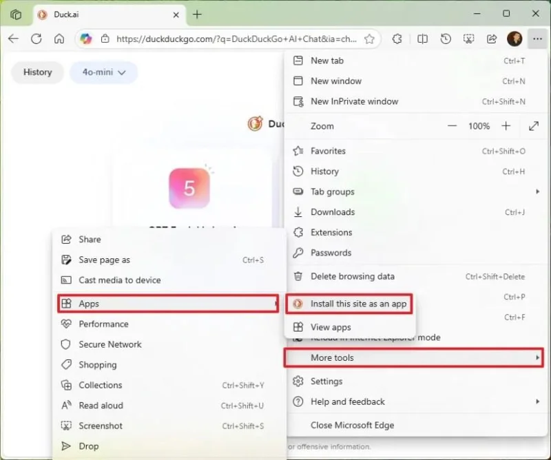 Duck.ai (DuckDuckGo) uygulamasını Windows 11 ve 10'a nasıl kurarsınız? Duck.ai (DuckDuckGo) uygulamasını Windows 11 ve 10'a nasıl kurarsınız?