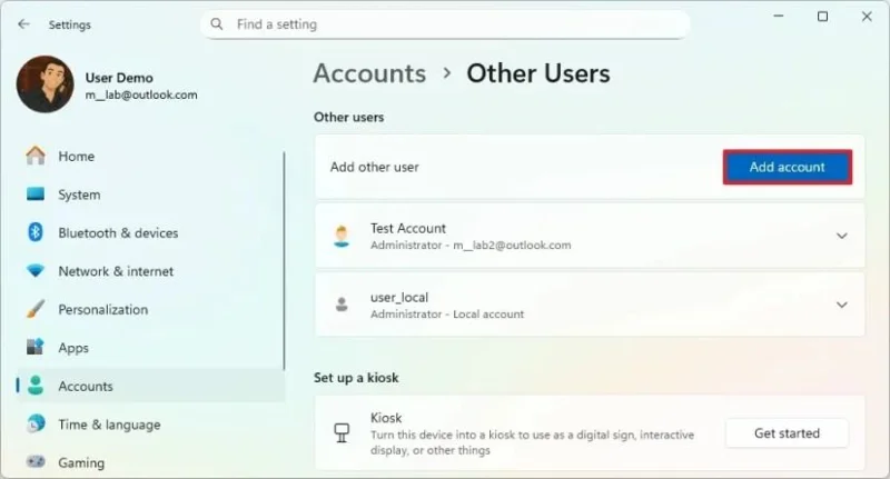 Come cambiare il nome della cartella utente su Windows 11