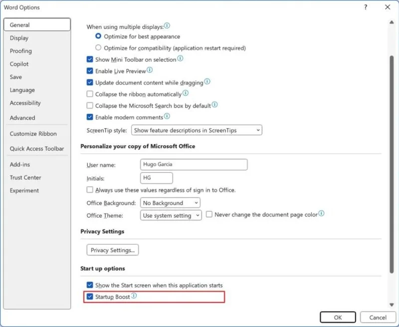 Hoe schakel je Startup Boost in of uit voor Microsoft 365 (Office) apps in Windows 11?