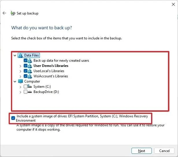 Come creare un backup completo su un'unità di rete su Windows 11, 10