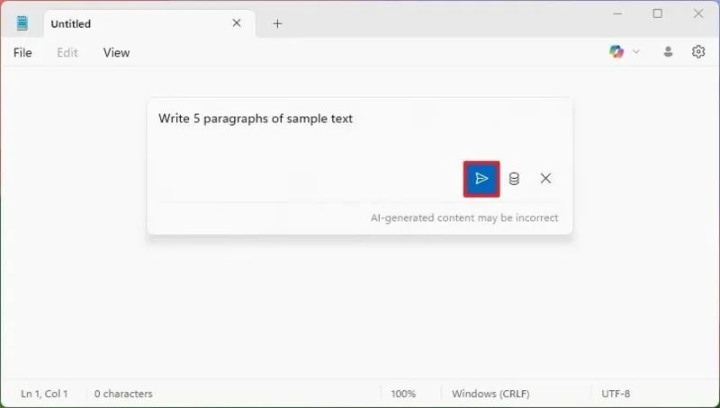 Windows 11のWrite for Notepadを使用してAIでテキストを生成する方法