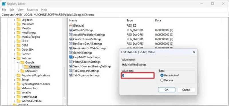 如何在 Windows 11 上透過註冊表永久停用所有 Google Chrome AI 功能(有效) 如何在 Windows 11 上透過註冊表永久停用所有 Google Chrome AI 功能(有效)