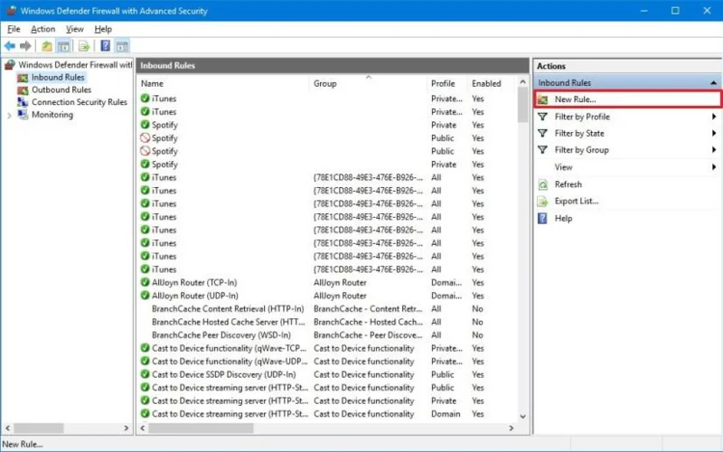 Come aprire la porta del firewall su Windows 10 Come aprire la porta del firewall su Windows 10