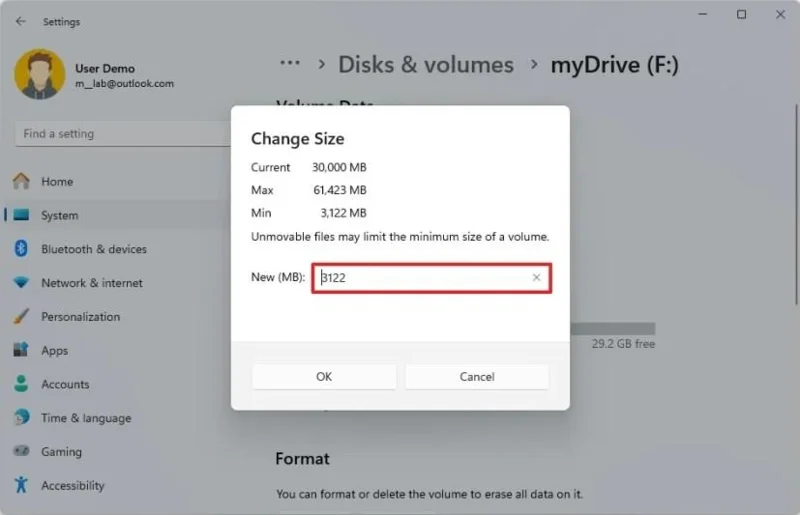 Come modificare le dimensioni della partizione su Windows 11