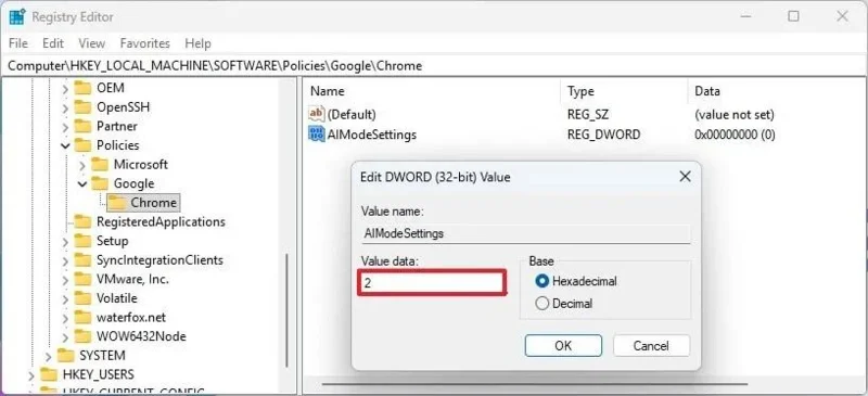 Cara melumpuhkan 'Mod AI' dalam bar alamat dan tab baharu pada Chrome Cara melumpuhkan 'Mod AI' dalam bar alamat dan tab baharu pada Chrome