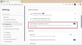 So aktivieren Sie den Glimmereffekt in Microsoft Edge im Jahr 2026
