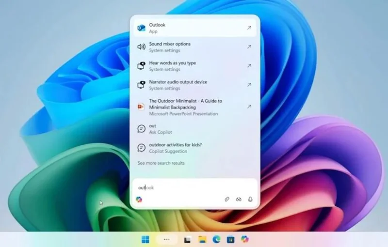الإصدار 26220.7051 (KB5067115) لنظام التشغيل Windows 11 25H2 يستبدل ميزة البحث في شريط المهام بميزة Copilot (للمطورين)
