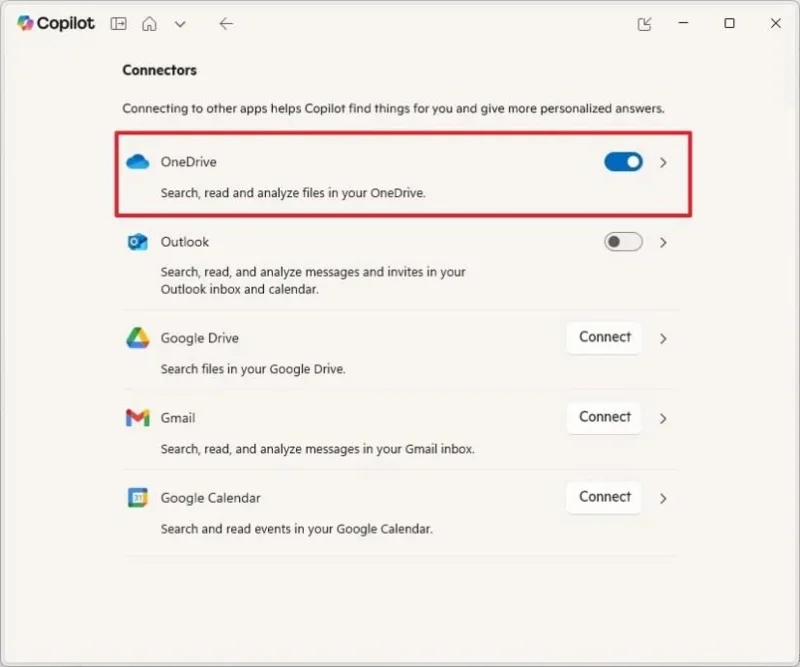 كيفية ربط تطبيق Copilot بخدمات Gmail وOneDrive وغيرها على نظام التشغيل Windows 11 كيفية ربط تطبيق Copilot بخدمات Gmail وOneDrive وغيرها على نظام التشغيل Windows 11