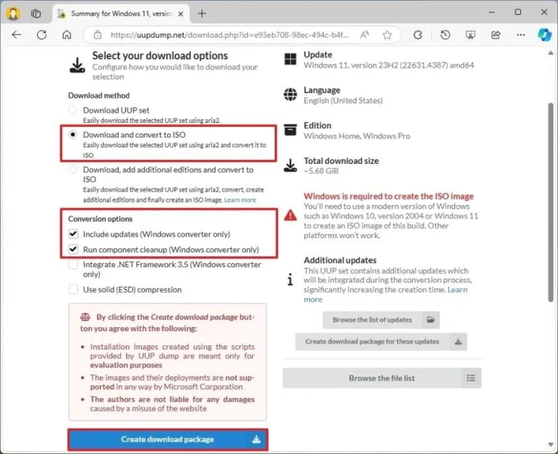 Come scaricare il file ISO ufficiale di Windows 11 23H2