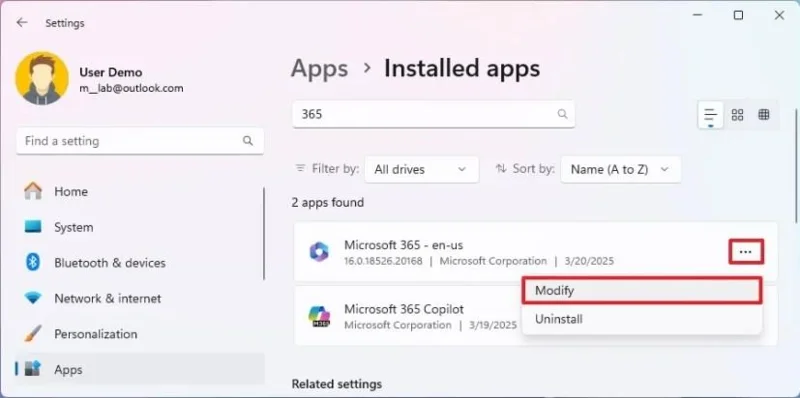 Windows 11, 10용 Microsoft 365(Office) 앱에서 오류 코드 0x426-0x0을 해결하는 방법