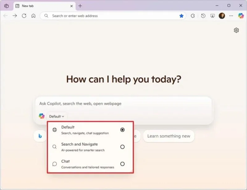 Microsoft Edge의 새 탭 페이지에서 Copilot을 활성화하는 방법 Microsoft Edge의 새 탭 페이지에서 Copilot을 활성화하는 방법
