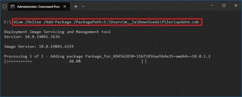 So installieren Sie eine CAB-Datei für Updates und Treiber unter Windows 10