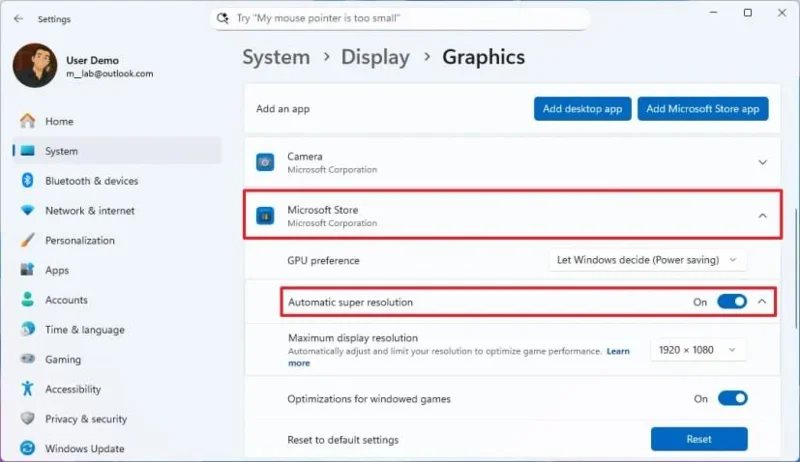 Come abilitare la Super Risoluzione automatica su Windows 11
