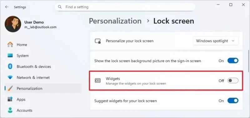 Come modificare o disabilitare i widget della schermata di blocco su Windows 11