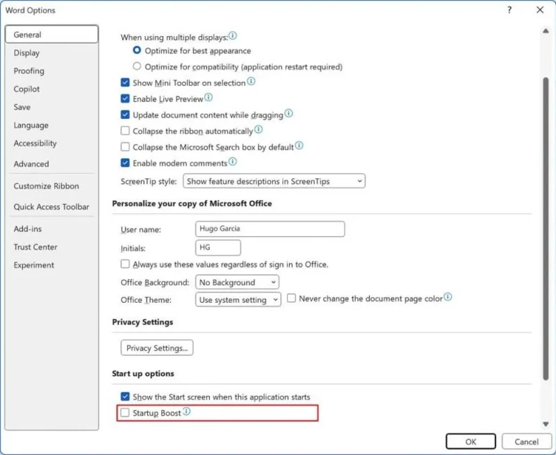 Hoe schakel je Startup Boost in of uit voor Microsoft 365 (Office) apps in Windows 11?