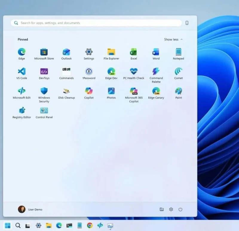 Windows 11のスタートメニューで「すべてのアプリ」リストを非表示にする方法 Windows 11のスタートメニューで「すべてのアプリ」リストを非表示にする方法