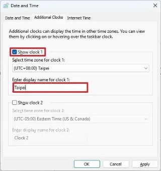 Come aggiungere più orologi di fuso orario su Windows 11